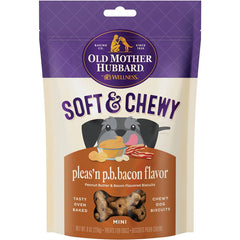 Omh Mini Soft Tasty Pnutbutter Bacon 8oz Chewy Biscuits