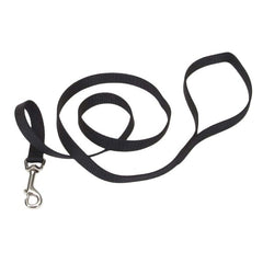 Coastal Single-Ply Nylon Dog Leash Black 5-8 in x 6 ft