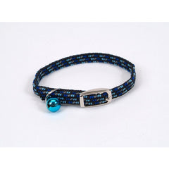 Lil Pals Elasticized Safety Kitten Collar with Reflective Threads Blue 3-8 in x 8 in