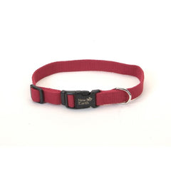 Coastal New Earth Soy Soy Adjustable Dog Collar Cranberry 5-8 In X 8-12 In