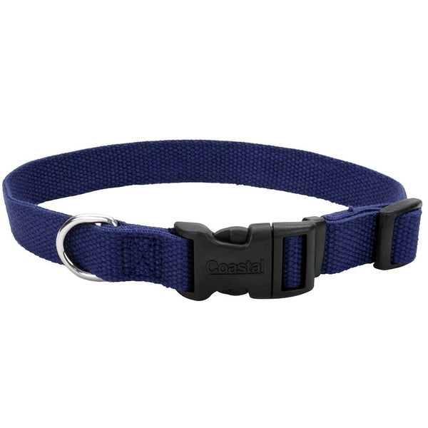 New Earth Soy Soy Adjustable Dog Collar Indigo 1 in x 18-26 in